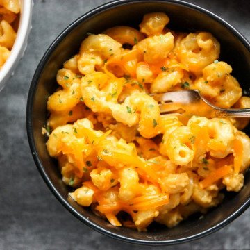 A bowl of food