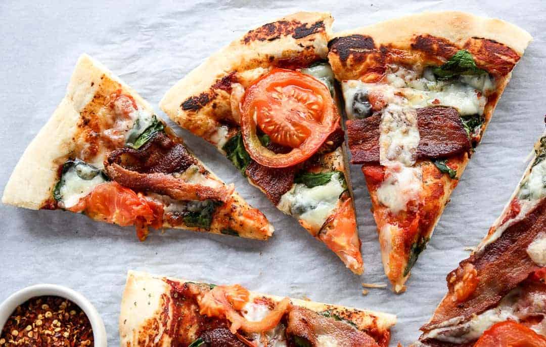 A slice of pizza
